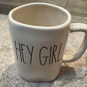 Rae Dunn Cream 'Hey Girl' Mug